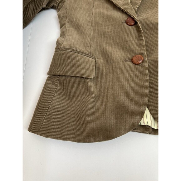 Lauren Moffatt Corduroy Elbow Patch Blazer Jacket S Cotton Made in USA Western - Picture 12 of 13